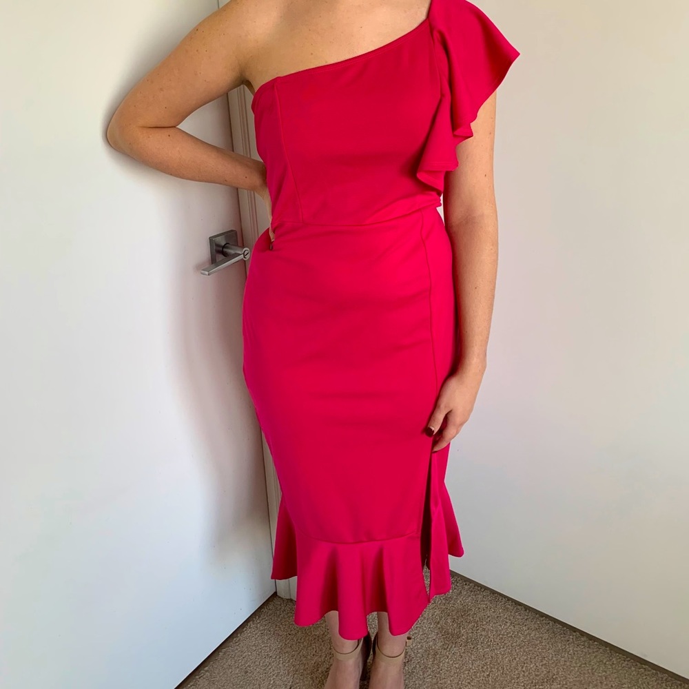 Women’s One-shoulder Flamingo Dress